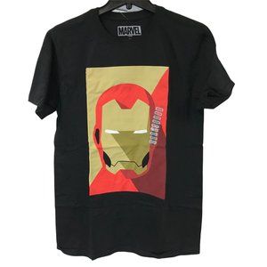 Iron Man Stylized Helmet Graphic T-Shirt (Size Medium)